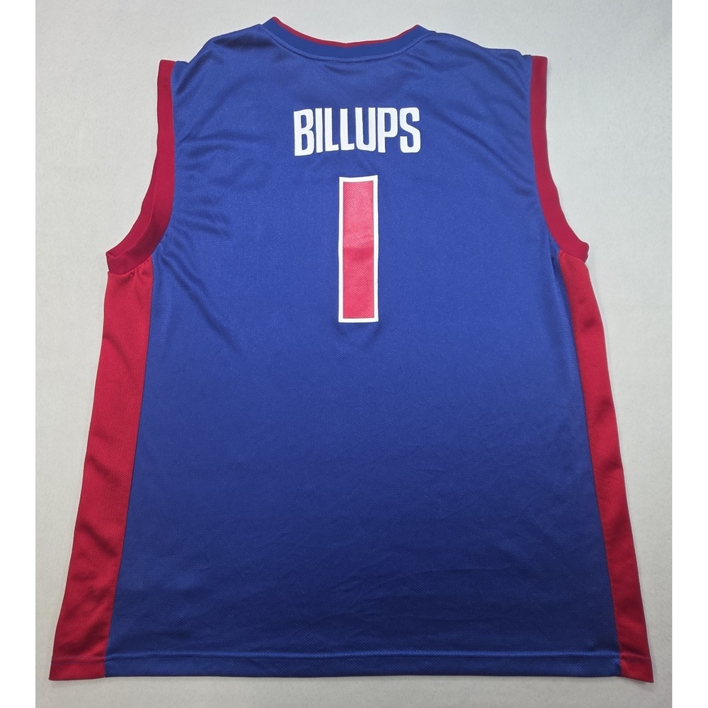 Reebok‎ Detroit Pistons Basketball Jersey Mens XL Blue Red Chauncey Billups #1